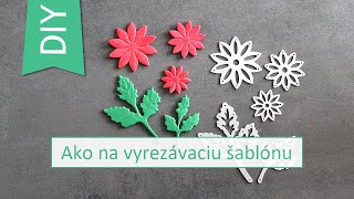 Vyrezávacia šablóna Kvety a listy 126x96.5x1mm, 1 ks
