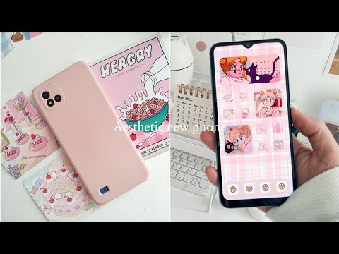 Unboxing my new phone I Making my phone Aesthetic - Sailor moon theme - Realme c11 2021