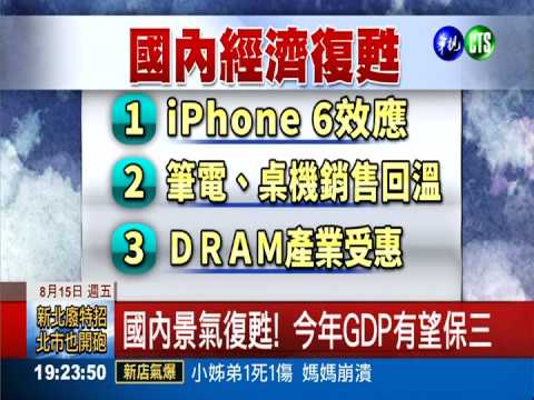 國內景氣復甦! 今年GDP有望保三