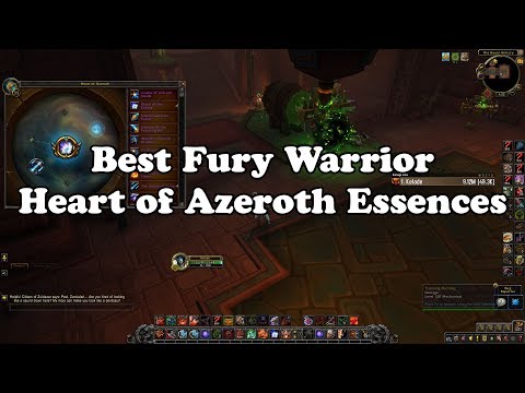 Best Fury Warrior Heart of Azeroth Essences on the PTR (Patch 8.2)