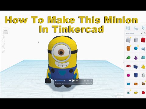 3D Print and Design Stuart Minion on Tinkercad part 1