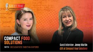 Meet the Management | Compact Food Solutions CEO | Tackling Malnutrition through Food Science
