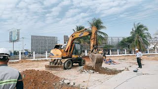 Phá dở bê tông ở khu công nghiệp biên hòa