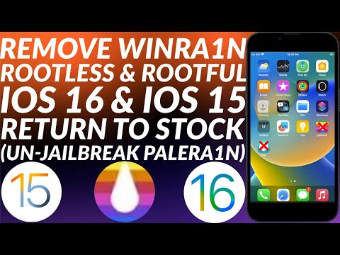How to Remove Winra1n/Palera1n Jailbreak iOS 15/16 Rootful & Rootless & Revert to Stock iOS 15/16