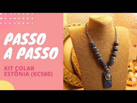 Passo a Passo - Colar de Contas com Corrente (KC560)