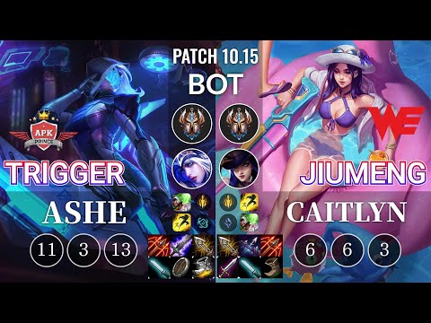 APK Trigger Ashe vs WE Jiumeng Caitlyn Bot - KR Patch 10.15