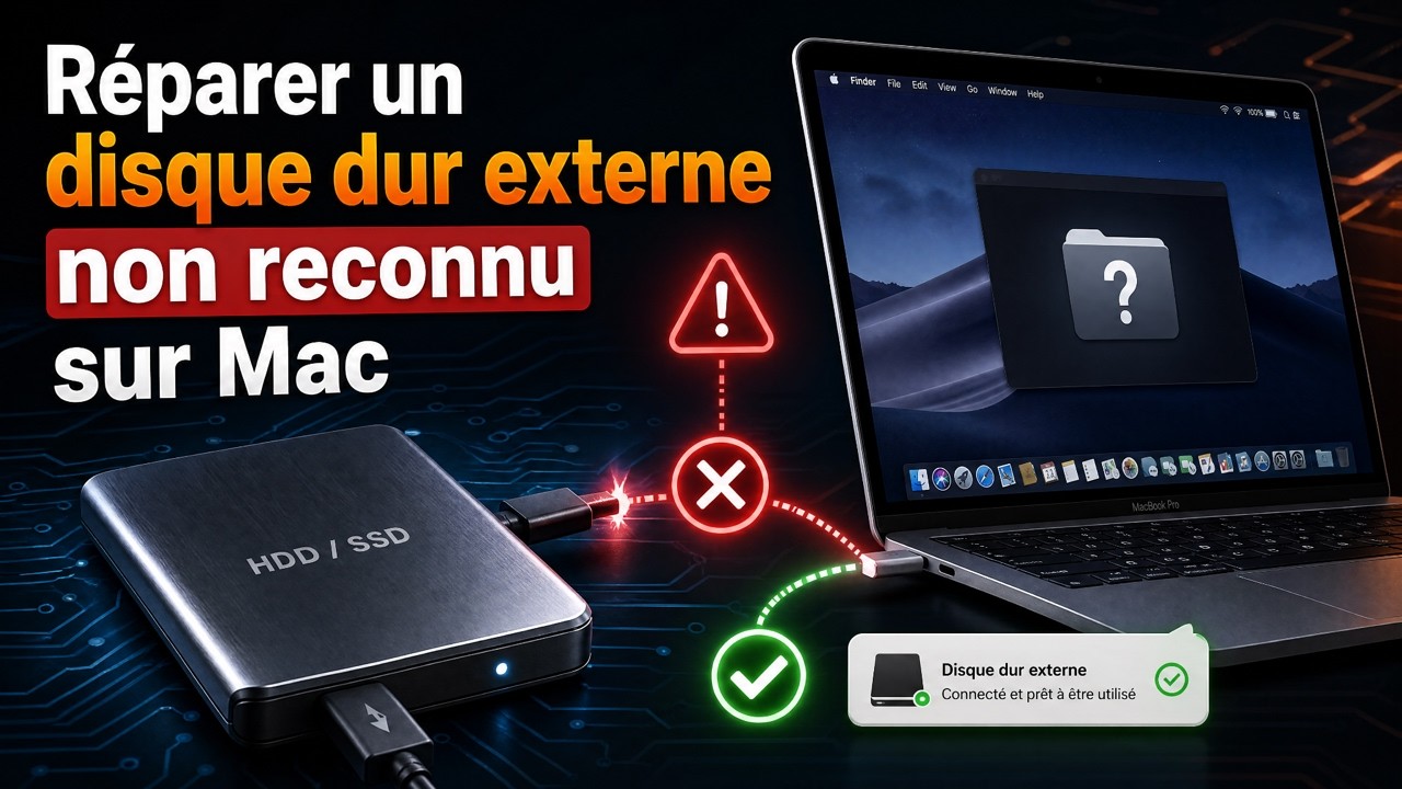 Comment récupérer un disque dur externe non reconnu sur Mac ?