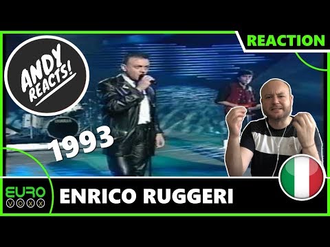 ANDY REACTS! Enrico Ruggeri - 'Sole d'Europa' (Italy 1993) EUROVISION REACTION!