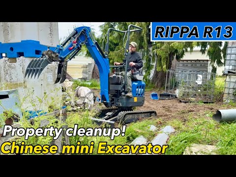 Mini Excavator review Rippa R13 compact cleaning up land #excavator