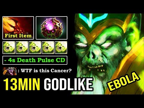 CANCER MID IS BACK First Item Dagon 13Min Godlike -4s Death Pulse with Octarine Necrophos DotA 2