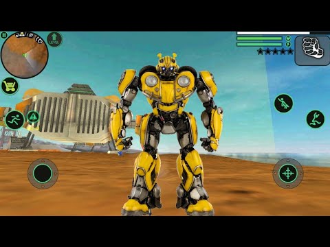 Flying Helicopter Robot Car Transformer Shooting War - Robot Car Transform 3D - Android Gameplay