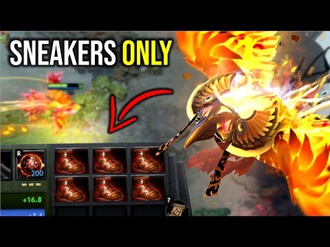 WTF POWER TREADS ONLY..!! Cancer Build 6x Power Treads Phoenix Rampage 7.21d | Dota 2
