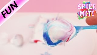 Wir schneiden eine Zahnpasta auf ! | Wie kommen die Streifen in meine Zahnpasta? (Teil 3)