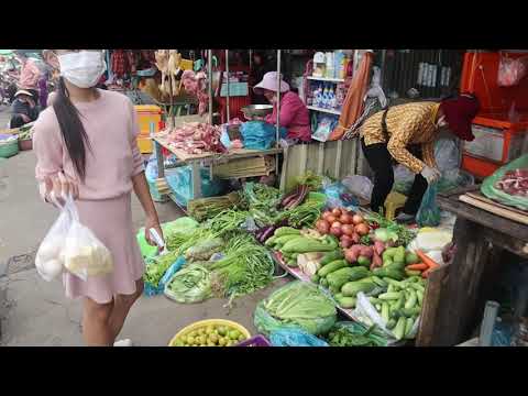 Cambodia Market Tour in 2021, Fresh Food at Phoum Russey Market