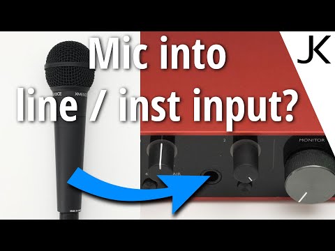 What happens when you plug a mic into a line or instrument input?