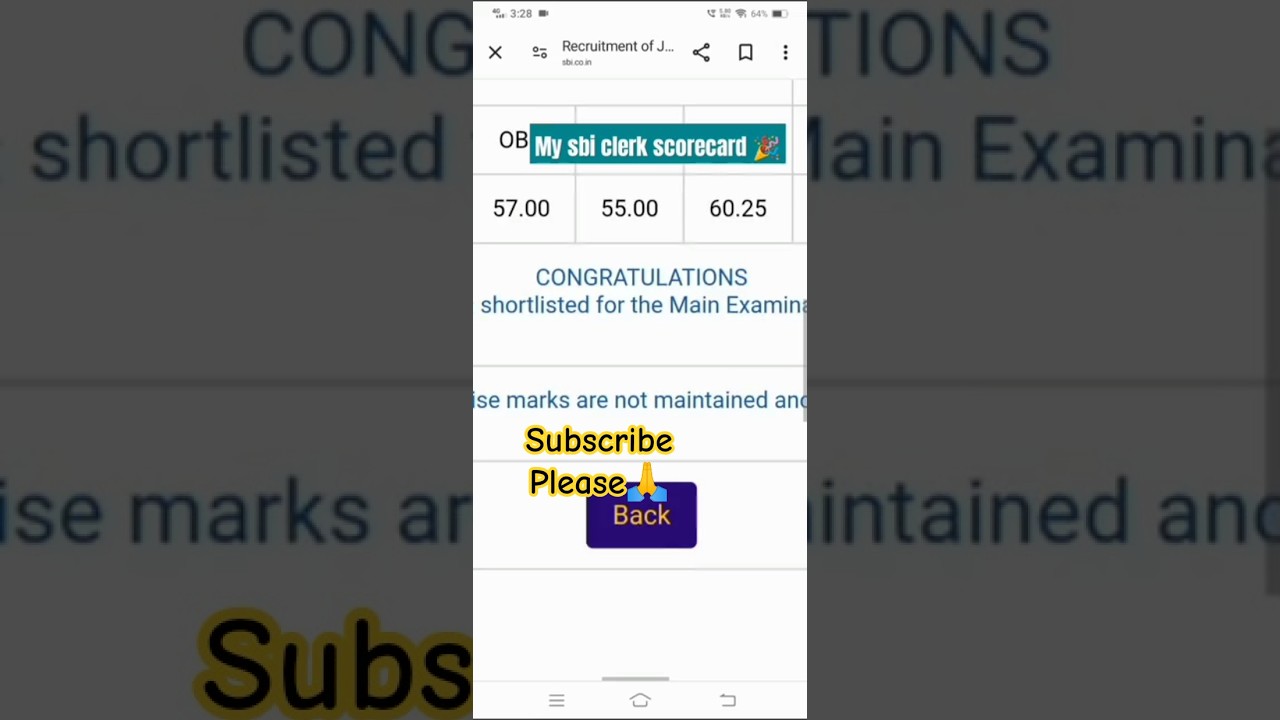 My SBI Clerk Prelims scorecard 2025🎉🤩  6 marks above to cut-off #sbi #clear #2025