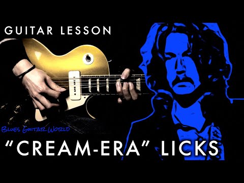 How to play - Eric Clapton style “Cream-Era” Blues Licks | Guitar Lesson