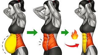 30 Min Standing Hanging Belly Workout for Women | Slim Waist & Burn Belly Fat at Home