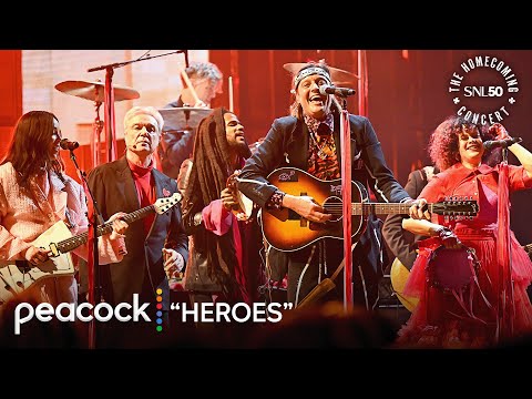 Arcade Fire, David Byrne, and St. Vincent: Heroes (Live) | SNL50: The Homecoming Concert