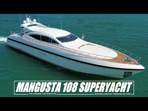 MANGUSTA 108 SUPERYACHT | MIAMI'S SEXY YACHTS | AVAILABLE FOR CHARTER | HAULOVER INLET | MIAMI BEACH