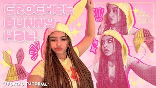 a *updated* crochet bunny hat tutorial ꒰ᐢ. .ᐢ꒱♡ ...3 years later