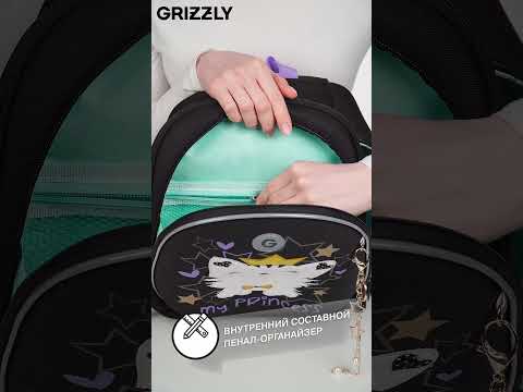 Миниатюра изображения товара Школьный рюкзак Grizzly RAz-486-3 (черный)