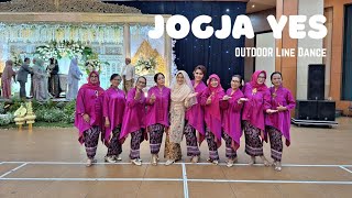 JOGJA YES Line Dance|Choreo by Jun Andrizal (INA)|Demo by OUTDOOR LINE DANCE| Nosa Nia wedding party