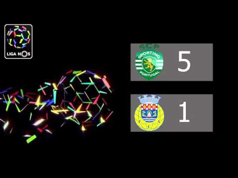 SPORTING 5 x 1 AROUCA - Relato dos Golos (27ª J. Liga NOS)