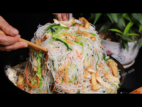 Bún trộn chay