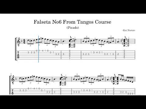 Picado | Falseta No 6 From Tangos Course | Diego de Oro | TAB