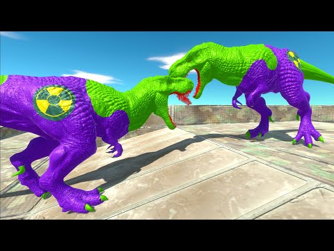 2x HULK T-REX DEATH CLIMB - Animal Revolt Battle Simulator