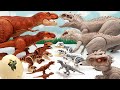6 Tyrannosaurus VS 6 Indominus Jurassic World Dinosaurs Toys For Kids