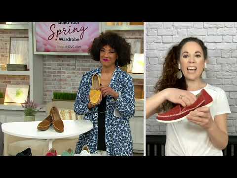 Earth Origins Perforated Leather Slip-Ons - Lorelai on QVC