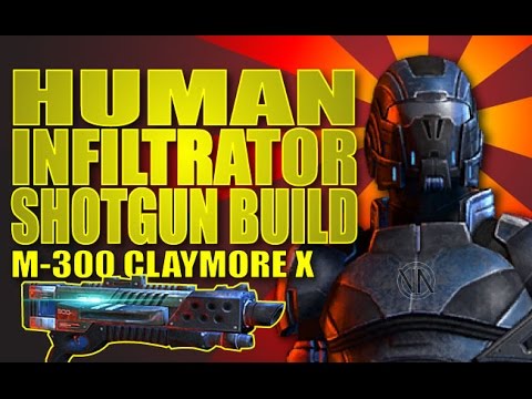 Human Infiltrator Shotgun Build! M-300 Claymore: Platinum Gameplay: Mass Effect 3 Multiplayer