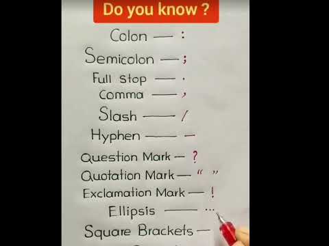 Punctuations Sign/Comma,Slash,Hyphen,Full Stop |English Skills