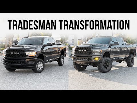 Tradesman Cummins Ram 2500 Budget Build Transformation with Carli Suspension and 37s