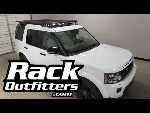Land Rover LR4 with Rhino Rack BackBone Pioneer Platform Cargo Rack System