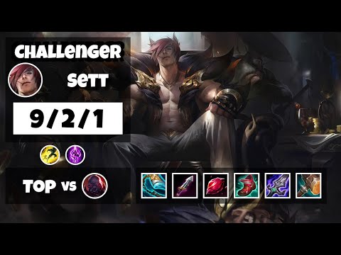 Sett vs Sion Top 11.17 Challenger S11 Gameplay (9/2/1) - TURKISH