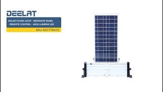 Solar Flood Light - Separate Panel - Remote Control - 4000 Lumens LED D1776419