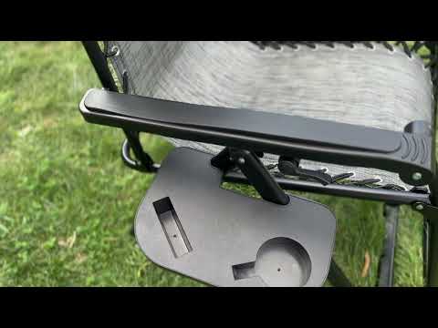 Кресло-шезлонг Zero Gravity LEOBRO Premium Grey до 150кг раскладное антигравитационное усиленное кресло для сада террасы и отдыха - фото 1 - id-p3118660465