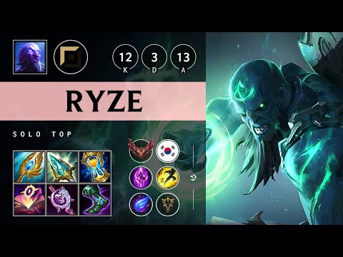 Ryze Top vs Riven: Godlike - KR Grandmaster Patch 14.24