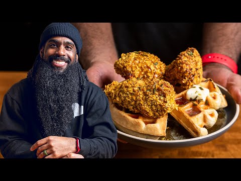 Making Vegan CHICKEN AND WAFFLES that YOU'LL Actually want to try! | Vegan and Vegetarian Meals
