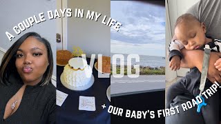 VLOG: Spend a couple days with me + our baby’s first road trip!!