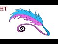How To Draw A Quill easy Step by Step || Feather Drawing
