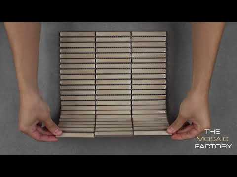 The Mosaic Factory Sevilla Kit-Kat Mini Fingers mozaïektegel 1,2x9,2cm - dessert beige