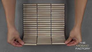 The Mosaic Factory Sevilla Kit-Kat Mini Fingers mozaïektegel 1,2x9,2cm - dessert beige