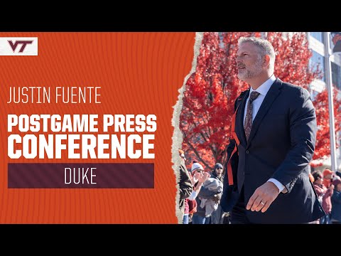 Postgame Press Conference vs. Duke (Justin Fuente)