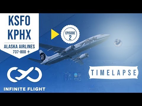 INFINITE FLIGHT - KSFO-KPHX TIMELAPSE (Dawn weather) FULL HD 1080p 60fps