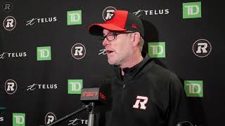 Head Coach & GM Ryan Dinwiddie speaking to the media after Round One of the CFL Canadian Draft
