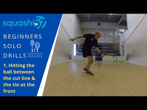 Squash57 (Racketball) Beginners solo drill Practice 1